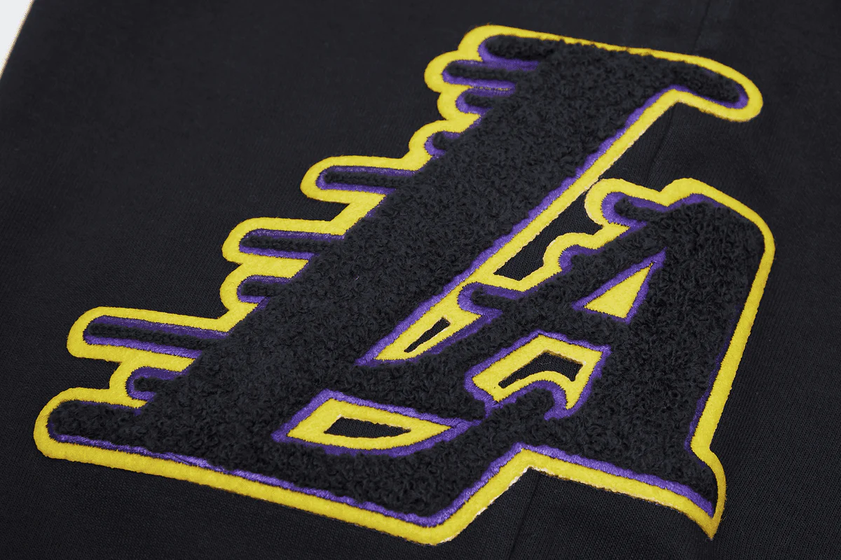 NBA LOS ANGELES LAKERS CLASSIC CHENILLE MEN'S JOGGER (BLACK) - Image 6