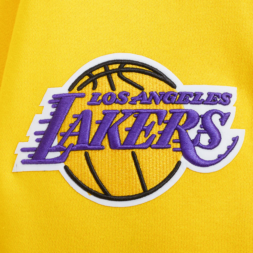 NBA LOS ANGELES LAKERS CITY SIGNATURE M DROP SHOULDER FLC PO HOODIE (YELLOW) - Image 5