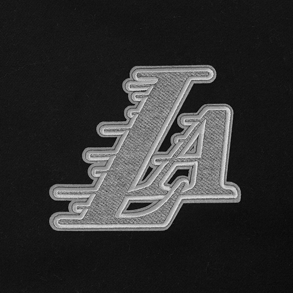 NBA LOS ANGELES LAKERS REVERSE FRENCH TERRY MEN'S DROP SHOULDER FLC (BLACK) - Image 5