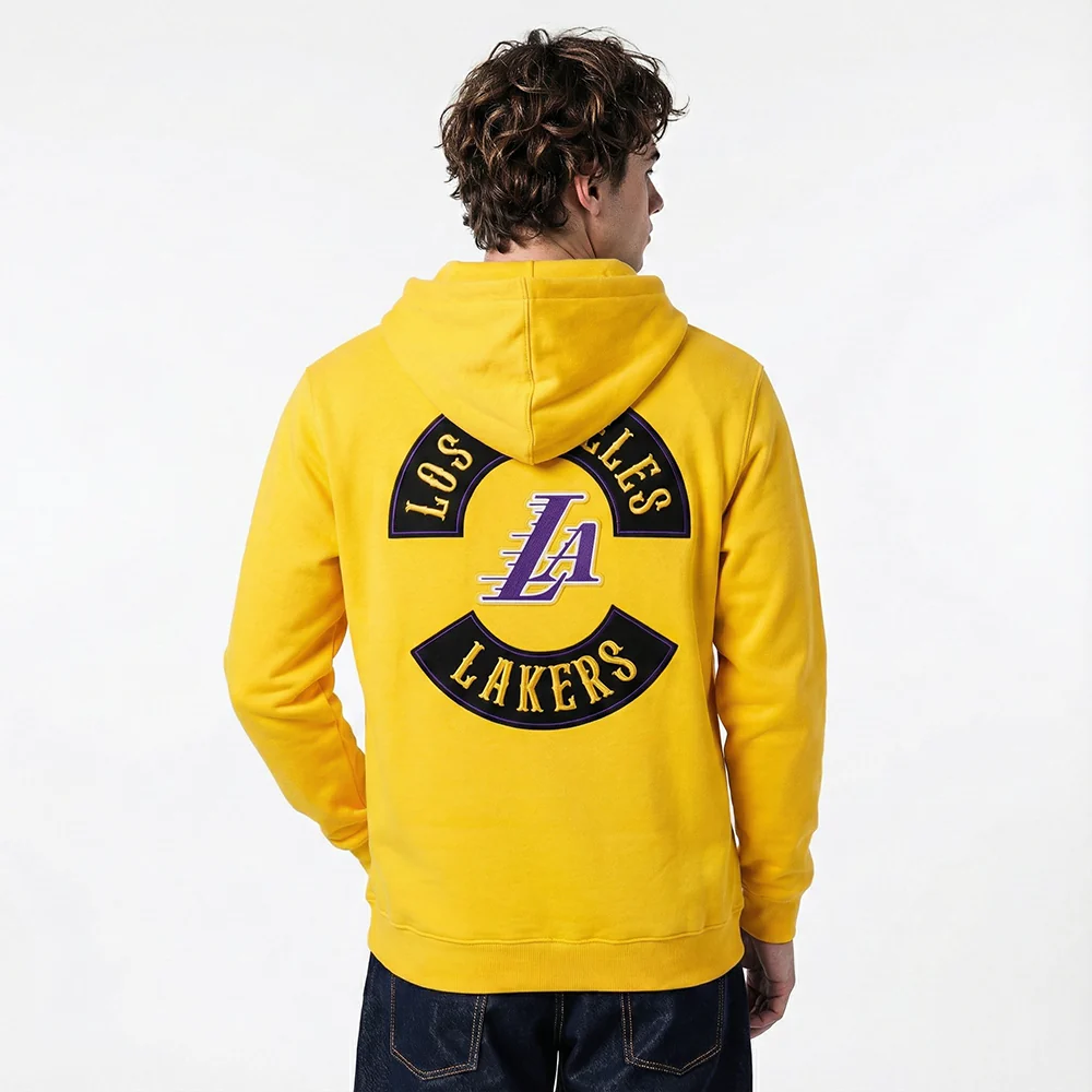 NBA LOS ANGELES LAKERS BORN FOR SPORT MEN'S FLC PO HOODIE (Yellow) - Image 2