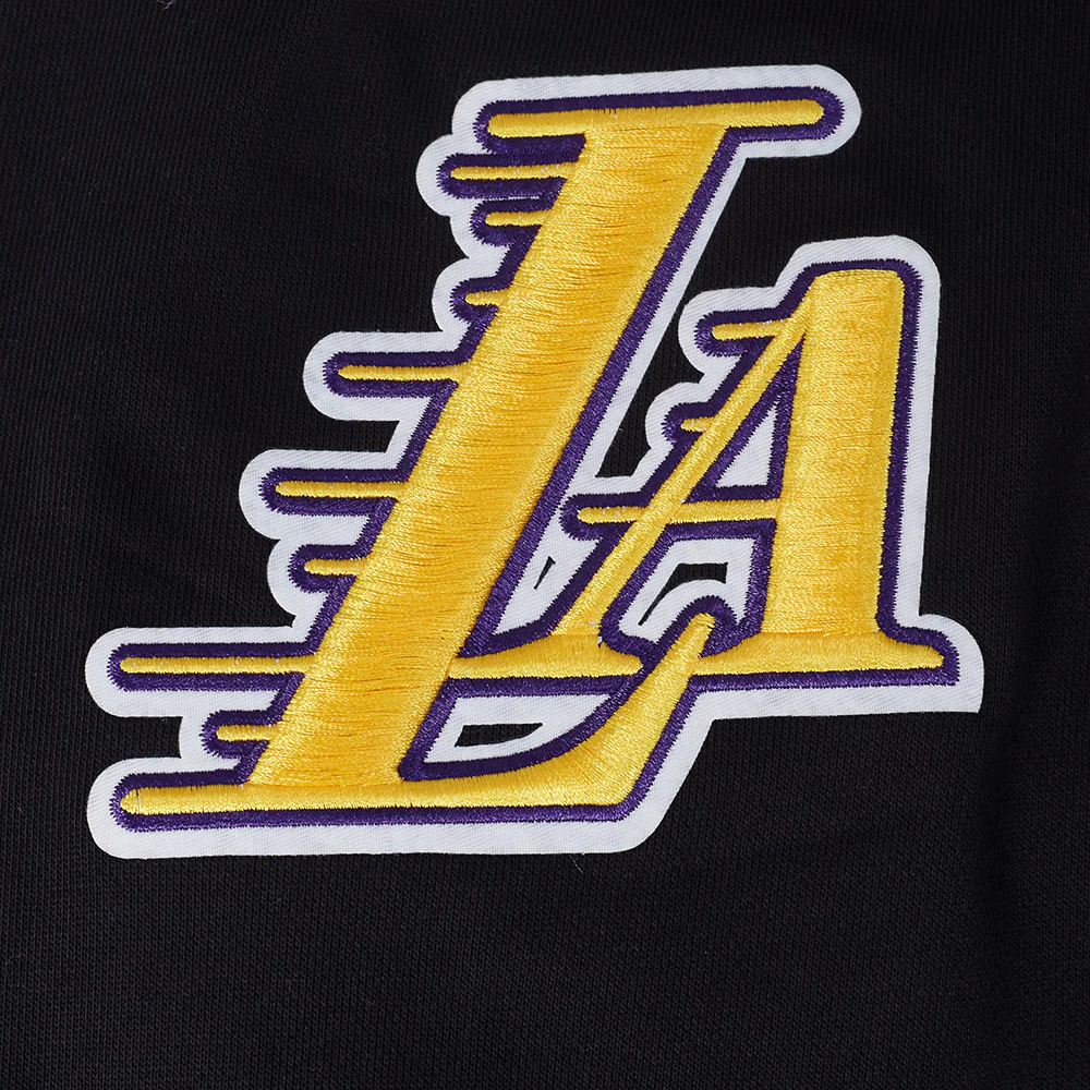 NBA LOS ANGELES LAKERS BORN FOR SPORT MEN'S FLC CREWNECK (BLACK) - Image 7