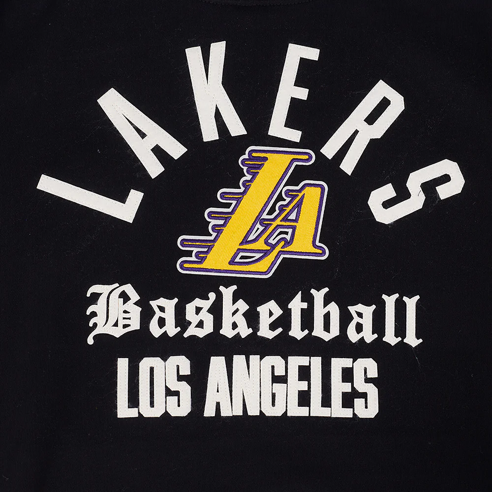 NBA LOS ANGELES LAKERS MODERN ORIGINALS MEN'S FLC PO HOODIE (BLACK) - Image 8