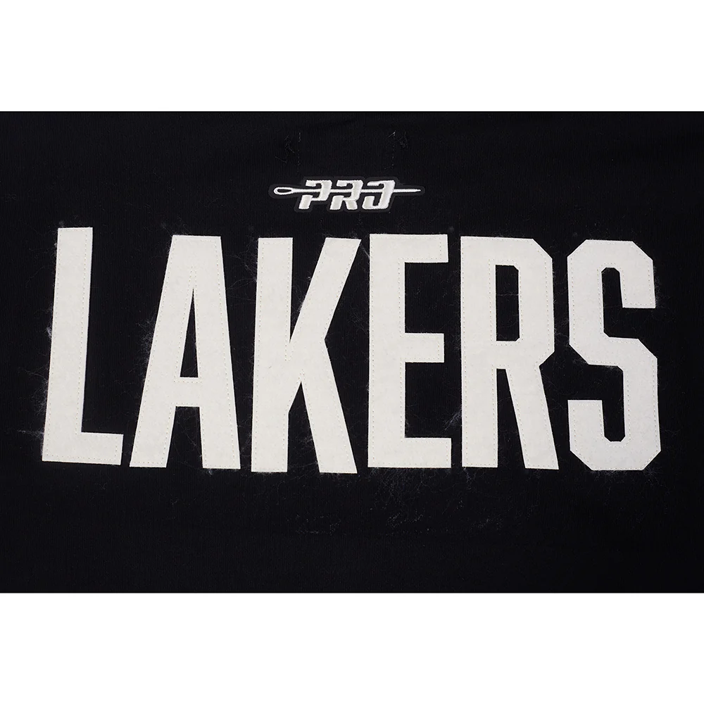 NBA LOS ANGELES LAKERS MODERN ORIGINALS MEN'S FLC PO HOODIE (BLACK) - Image 9