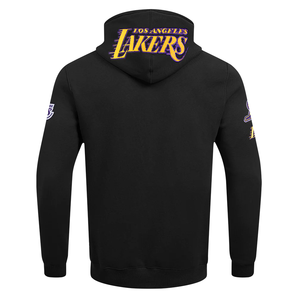NBA LOS ANGELES LAKERS LEBRON JAMES #23 CLASSIC PNN MEN'S DK PO HOOD (BLACK) - Image 3