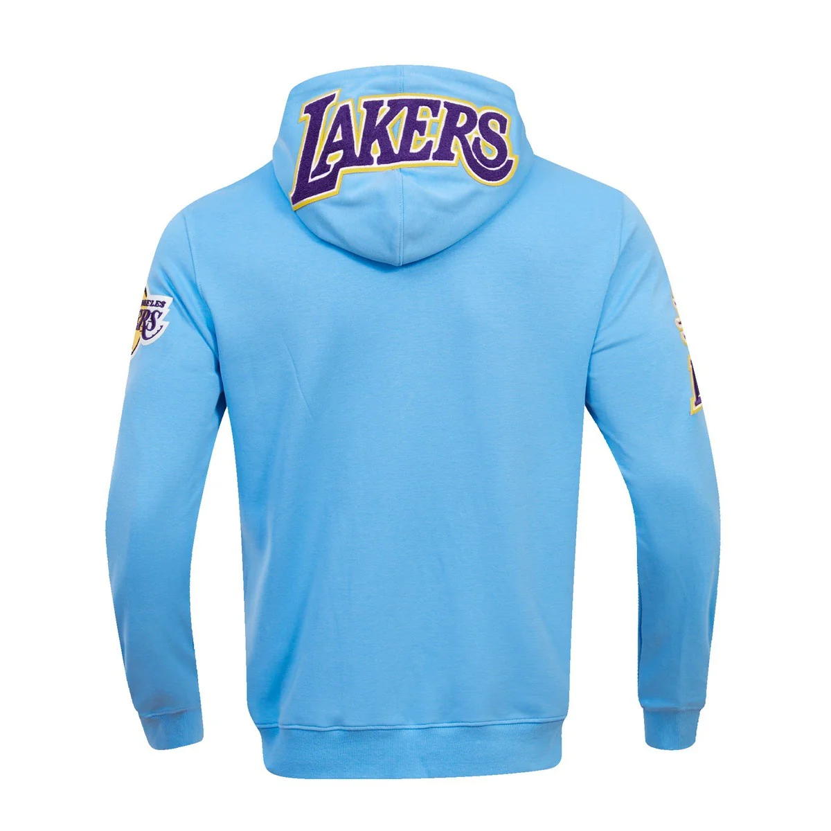 NBA LOS ANGELES LAKERS CLASSIC CHENILLE MEN'S FULL ZIP PULLOVER HOODIE (UNIVERSITY BLUE) - Image 4