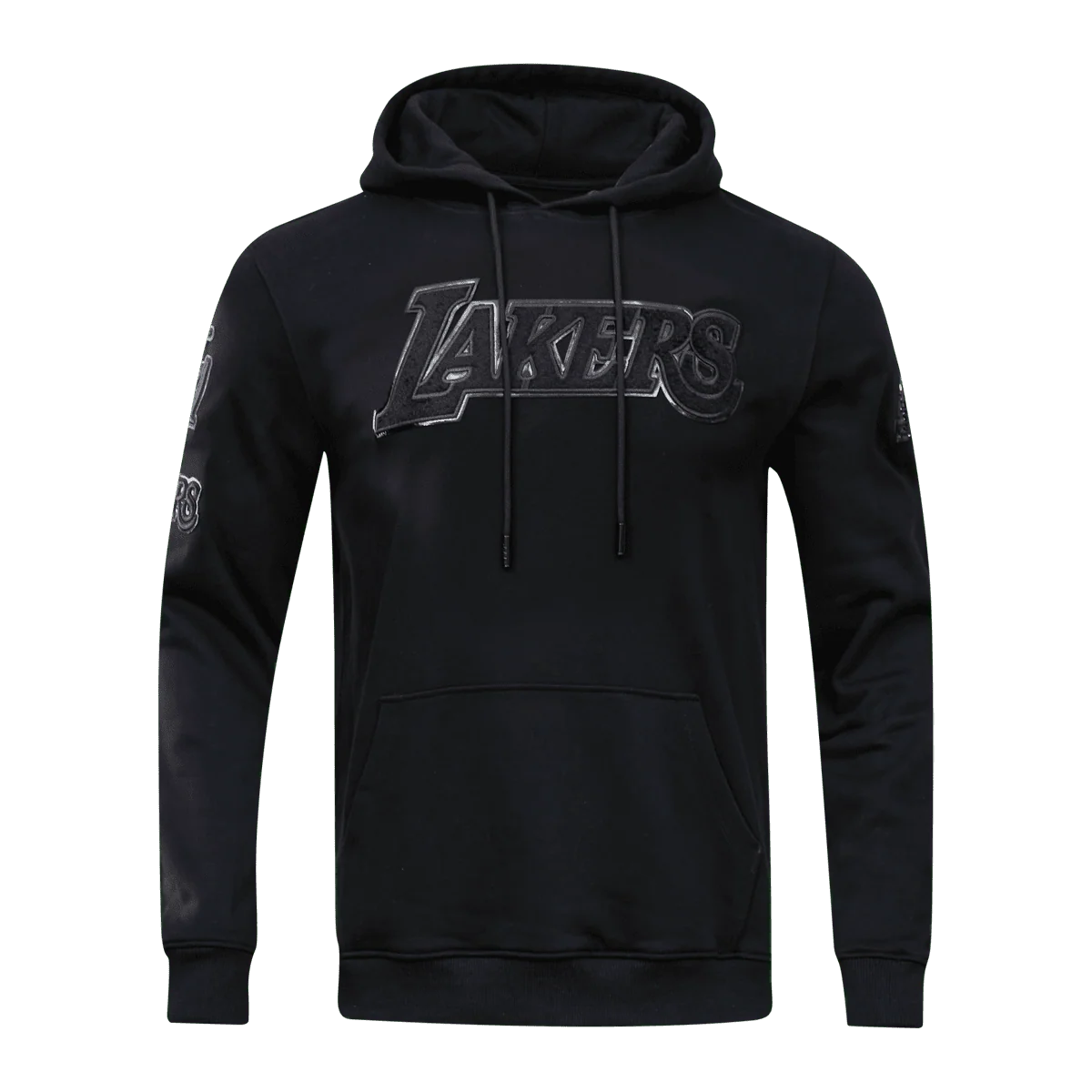 NBA LOS ANGELES LAKERS TRIPLE BLACK LOGO MEN'S PULLOVER HOODIE (BLACK)