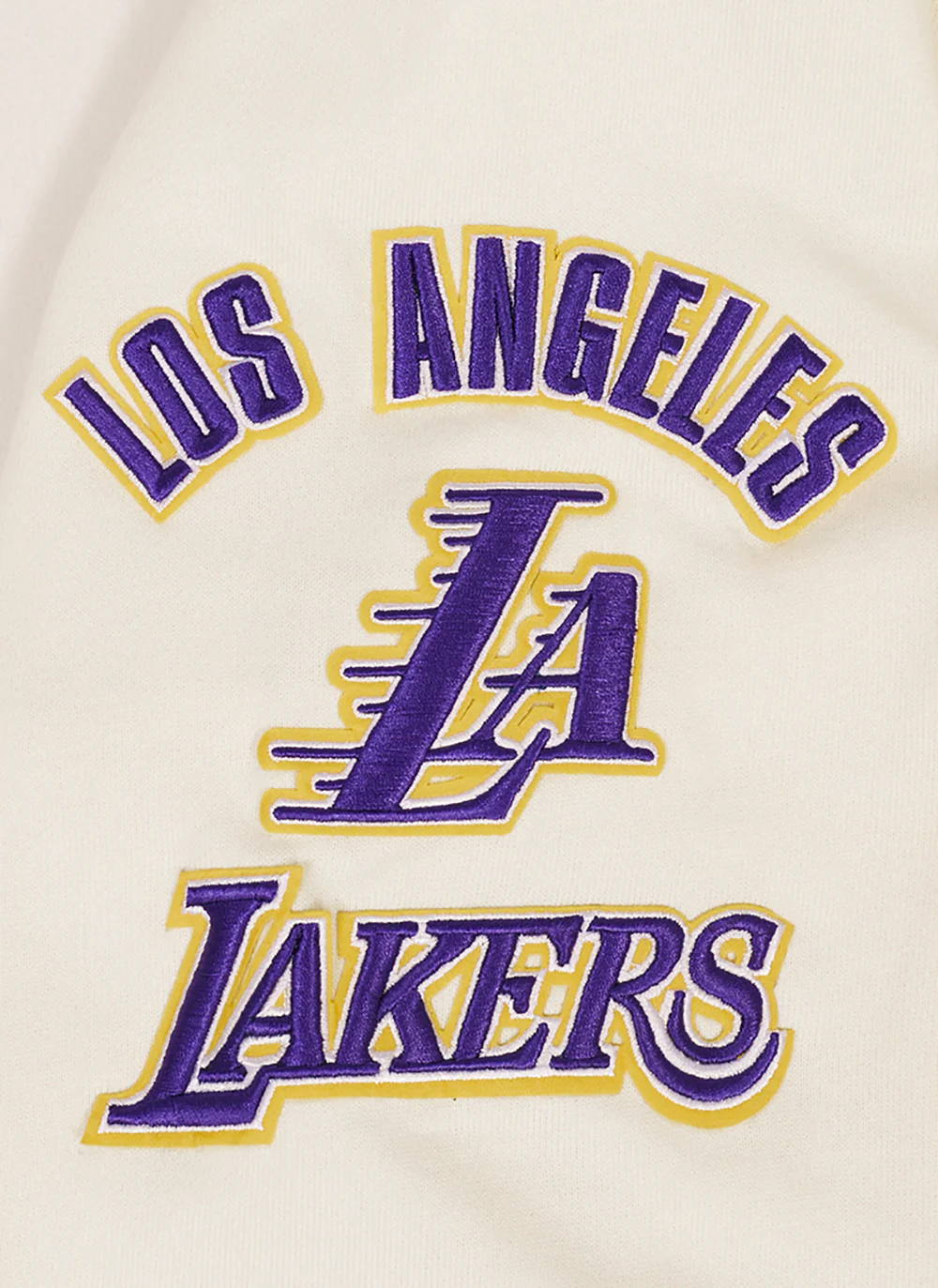 NBA LOS ANGELES LAKERS RETRO CLASSIC MEN'S PULLOVER HOODIE (EGGSHELL/PURPLE) - Image 7