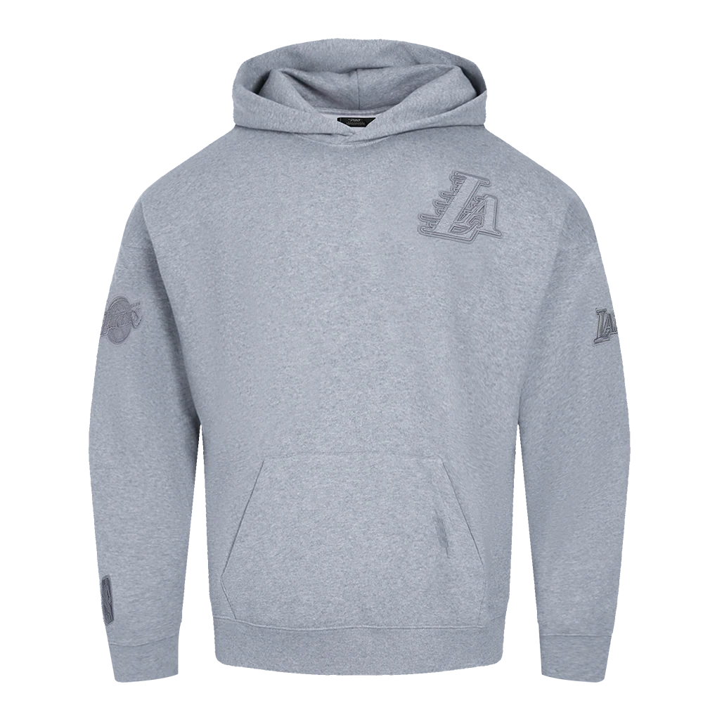 NBA LOS ANGELES LAKERS NEUTRAL MEN'S DROP SHOULDER PULLOVER HOODIE (DARK HEATHER GRAY)