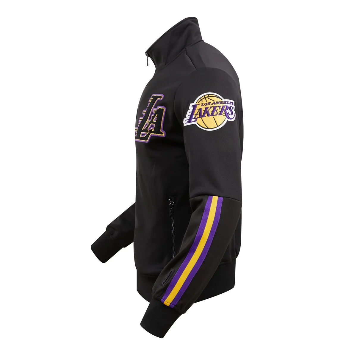NBA LOS ANGELES LAKERS CLASSIC MEN'S TRACK JACKET (BLACK) - Image 3