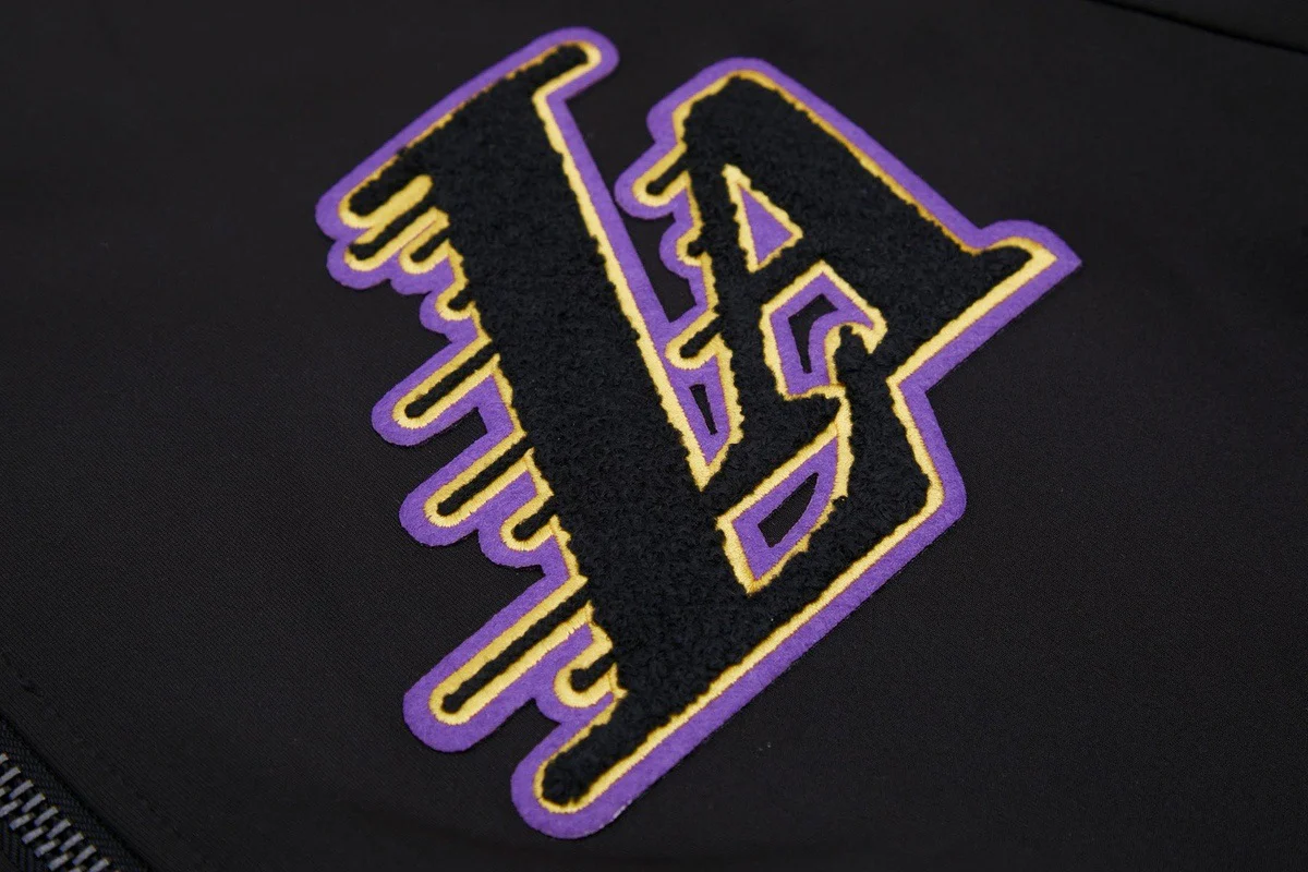 NBA LOS ANGELES LAKERS CLASSIC MEN'S TRACK JACKET (BLACK) - Image 6