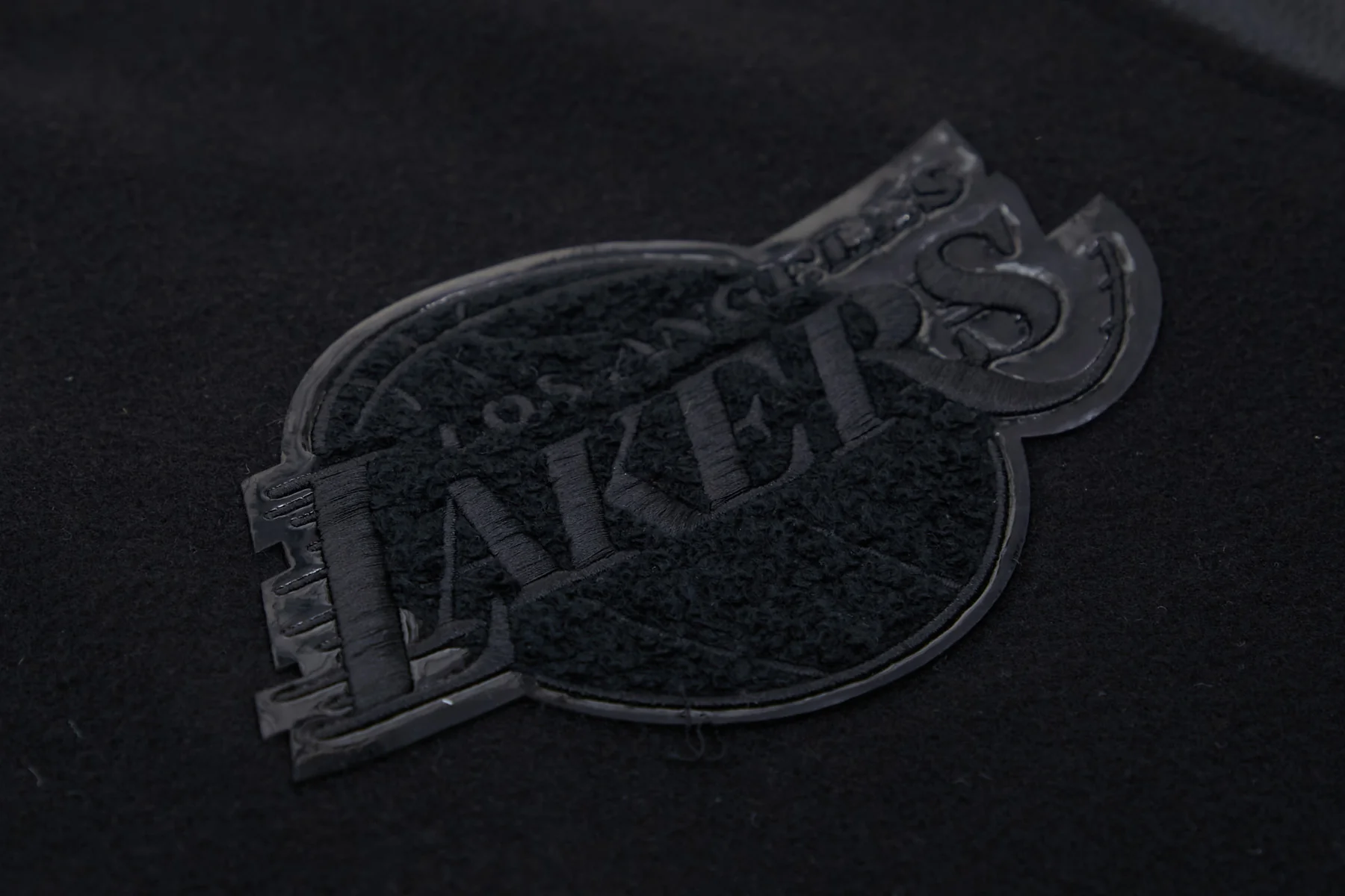 NBA LOS ANGELES LAKERS TRIPLE BLACK MEN'S VARSITY JACKET (BLACK) - Image 6