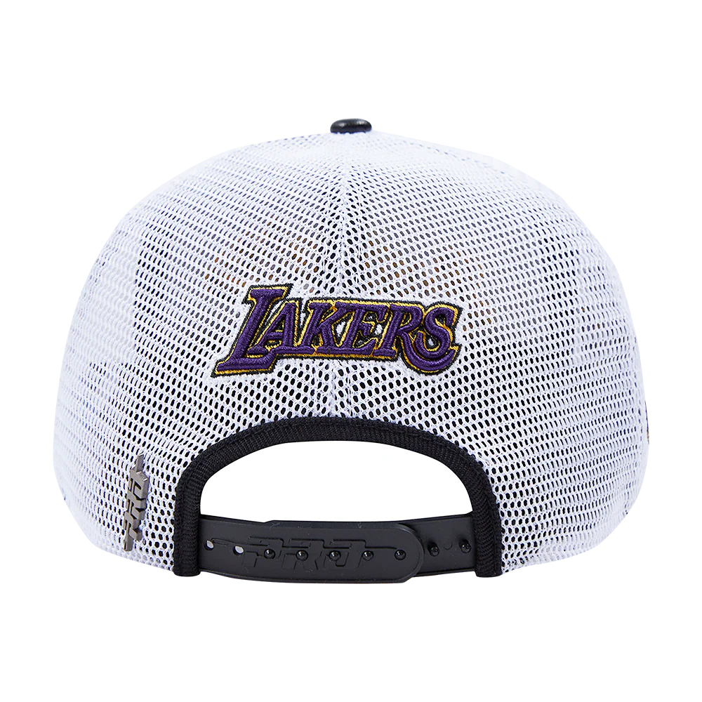 NBA LOS ANGELES LAKERS SCRIPT TAIL TRUCKER HAT (BLACK) - Image 5