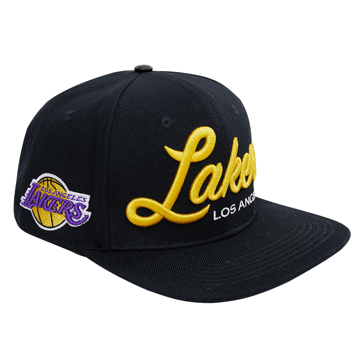 NBA LOS ANGELES LAKERS DROPSHADOW SCRIPT UNISEX SNAPBACK HAT (BLACK) - Image 2