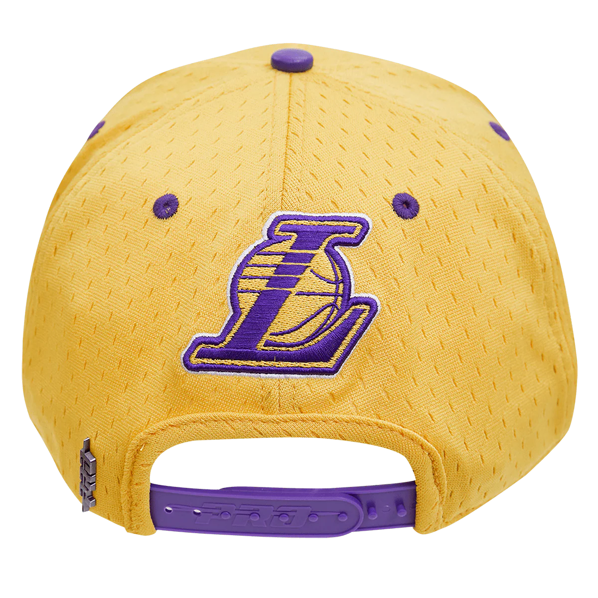 NBA LOS ANGELES LAKERS LOGO MESH UNISEX SNAPBACK HAT (YELLOW) - Image 3
