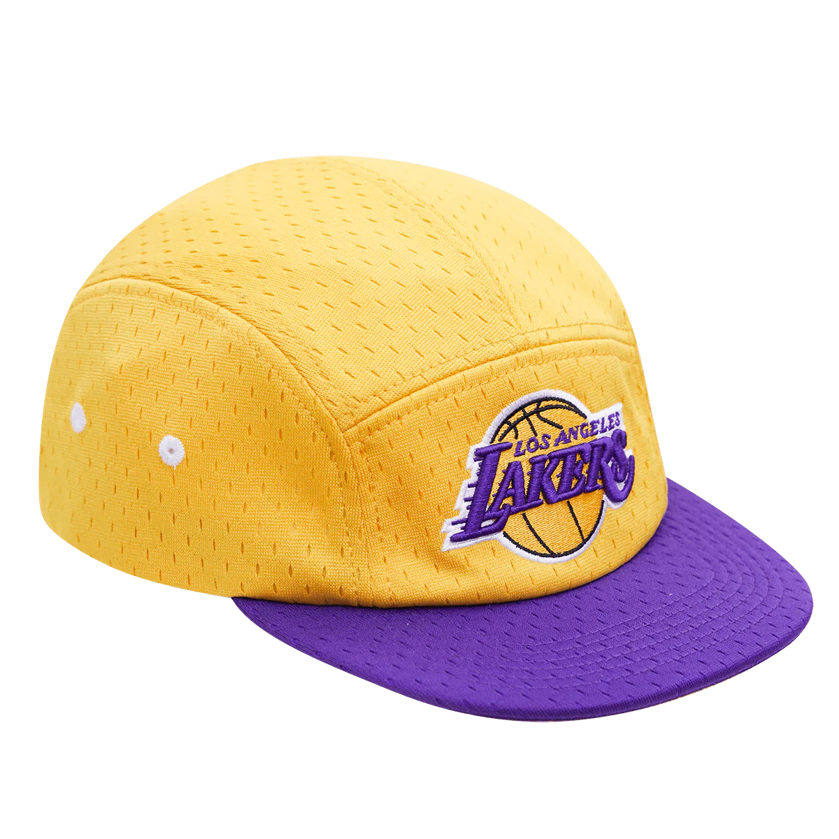 NBA LOS ANGELES LAKERS LOGO MESH UNISEX 5 PANEL HAT (YELLOW) - Image 4