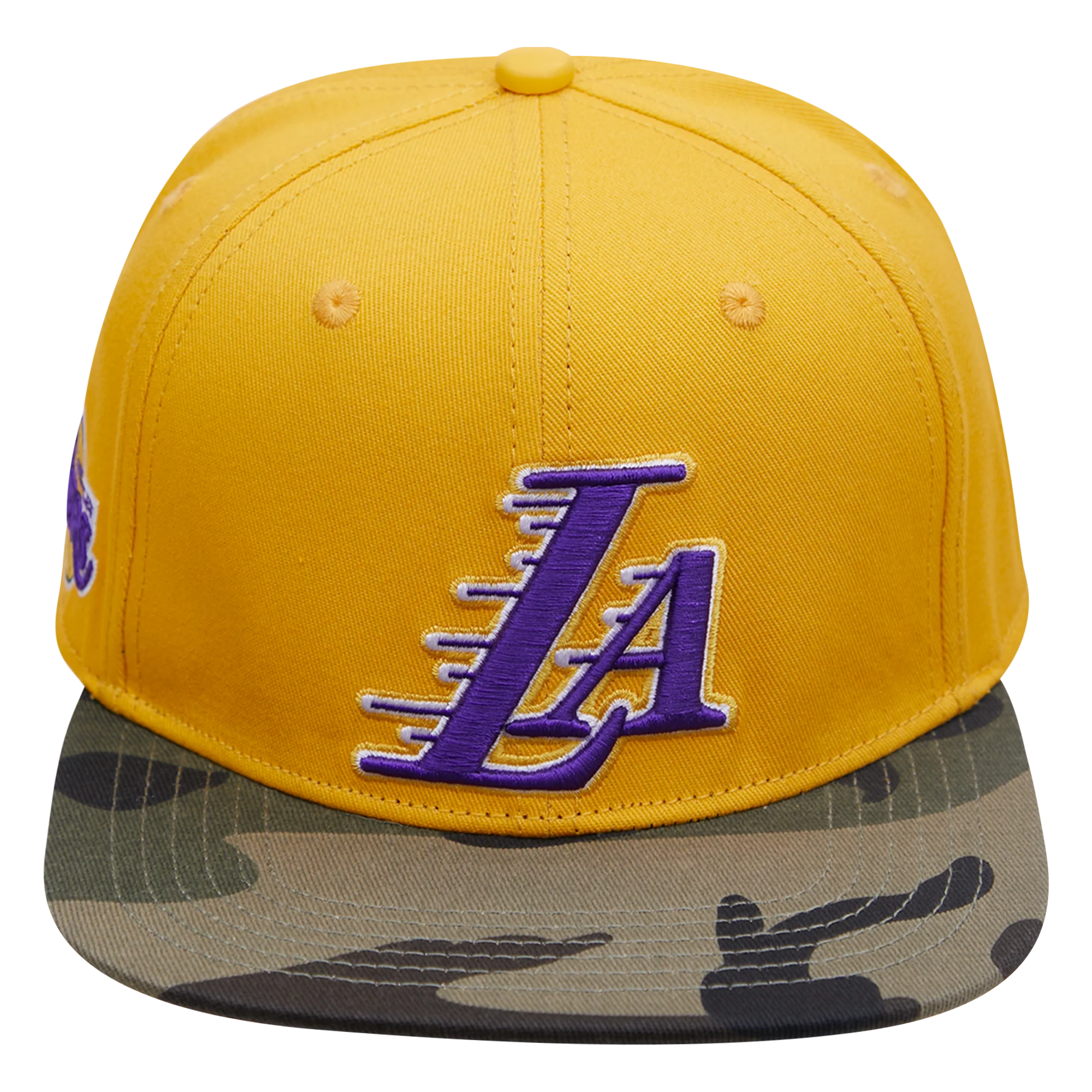 NBA LOS ANGELES LAKERS LOGO UNISEX SNAPBACK HAT CAMO (YELLOW/CAMO)
