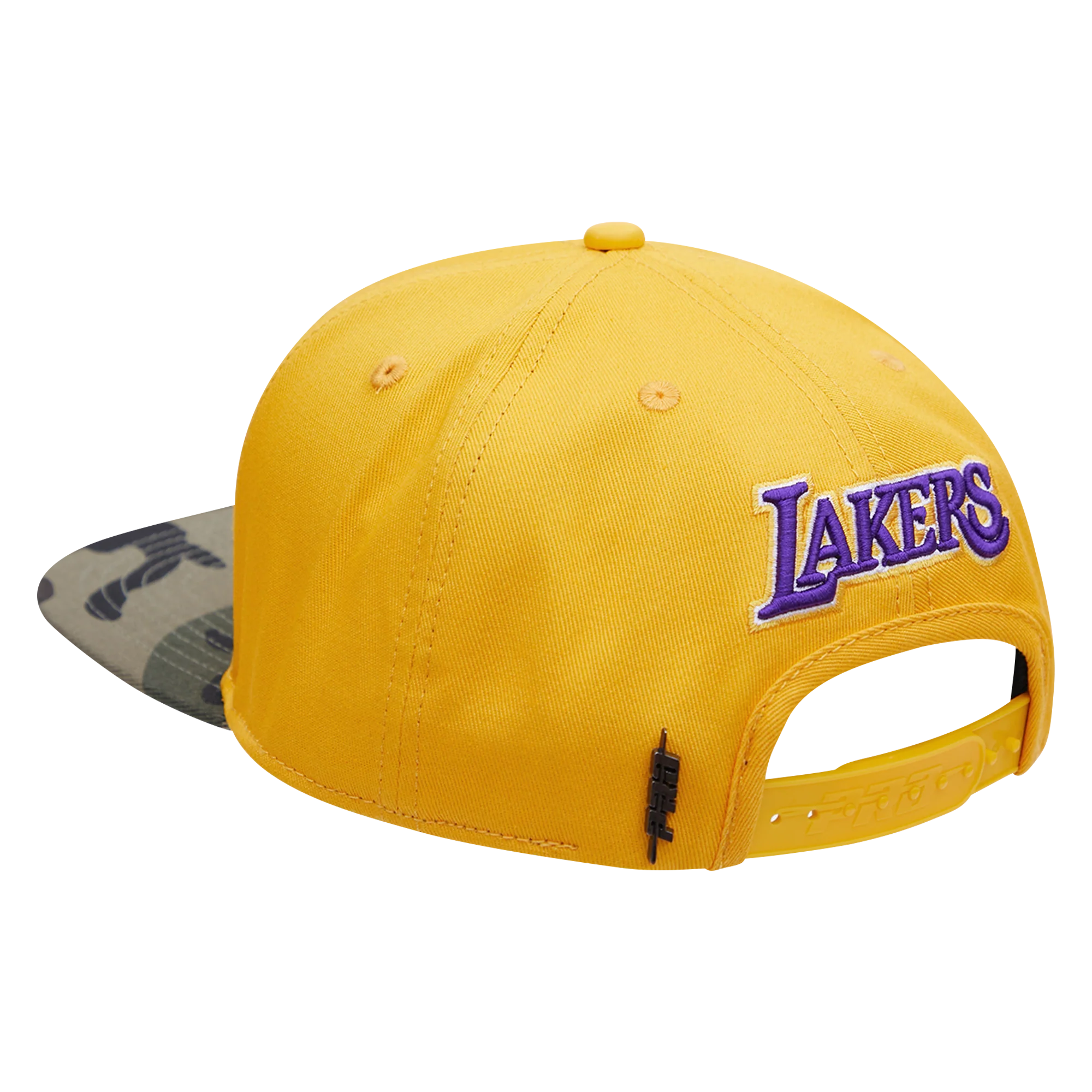 NBA LOS ANGELES LAKERS LOGO UNISEX SNAPBACK HAT CAMO (YELLOW/CAMO) - Image 3