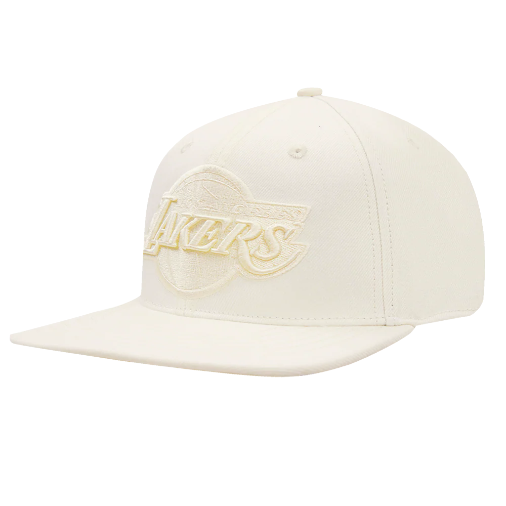 NBA LOS ANGELES LAKERS NEUTRAL WOOL UNISEX SNAPBACK HAT (EGGSHELL) - Image 3