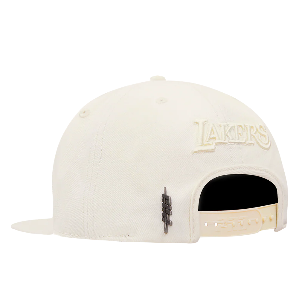 NBA LOS ANGELES LAKERS NEUTRAL WOOL UNISEX SNAPBACK HAT (EGGSHELL) - Image 4