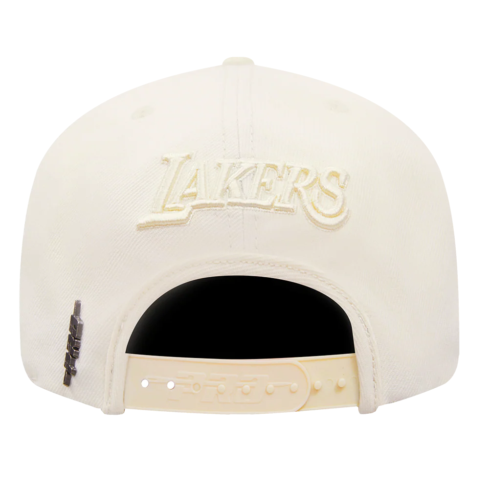 NBA LOS ANGELES LAKERS NEUTRAL WOOL UNISEX SNAPBACK HAT (EGGSHELL) - Image 5