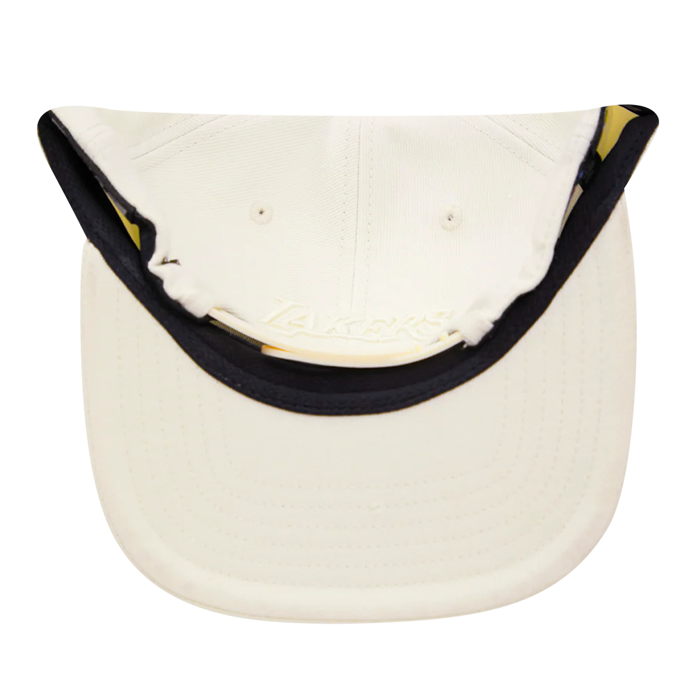 NBA LOS ANGELES LAKERS NEUTRAL WOOL UNISEX SNAPBACK HAT (EGGSHELL) - Image 7