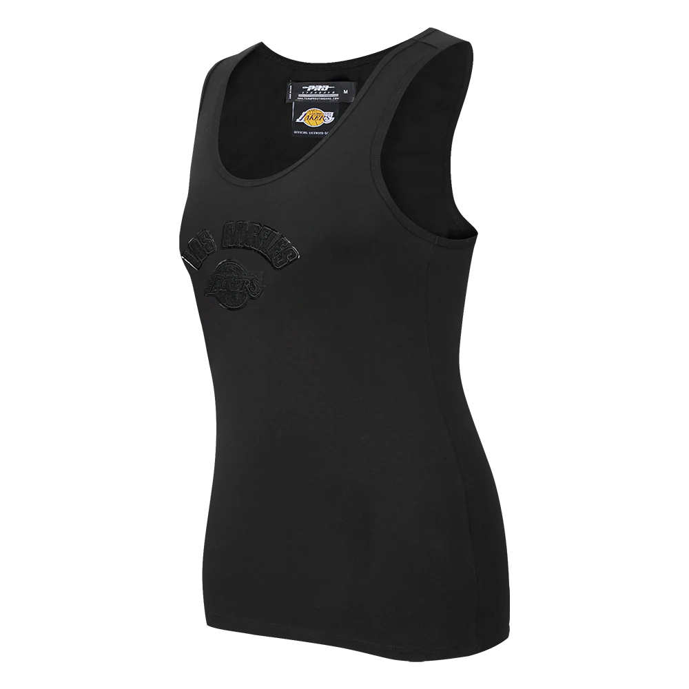 NBA LOS ANGELES LAKERS TRIPLE BLACK WOMEN'S RELAXED FIT RACERBACK (TRIPLE BLACK) - Image 2