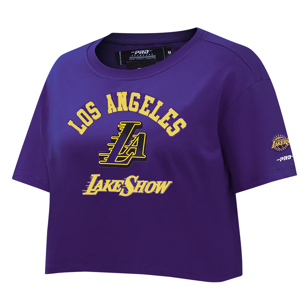 NBA LOS ANGELES LAKERS CITY EDITION 24-25 WOMEN'S SJ BOXY TEE (PURPLE) - Image 2