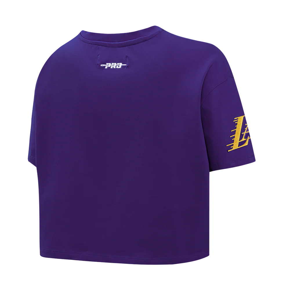 NBA LOS ANGELES LAKERS CITY EDITION 24-25 WOMEN'S SJ BOXY TEE (PURPLE) - Image 4