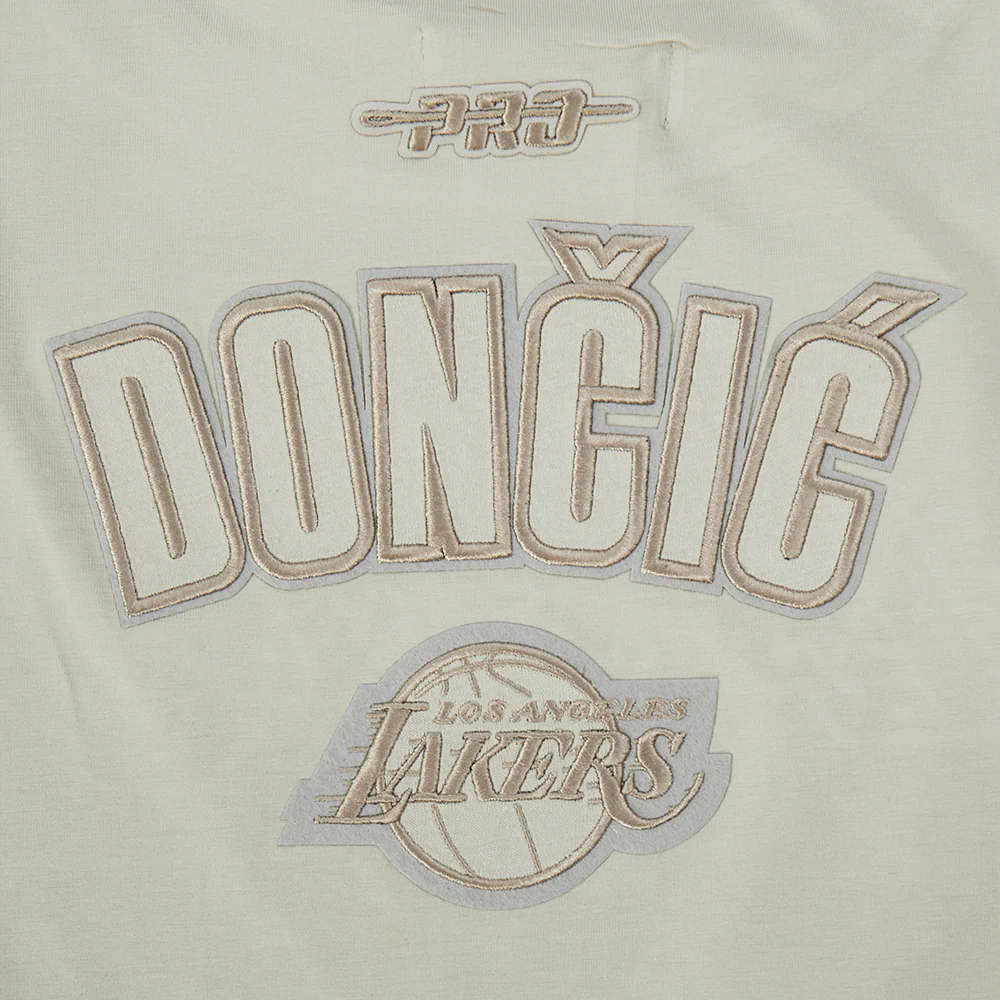 NBA LOS ANGELES LAKERS LUKA DONCIC #77 NEUTRAL PNN WOMEN'S SJ BOXY TEE (TAUPE) - Image 7