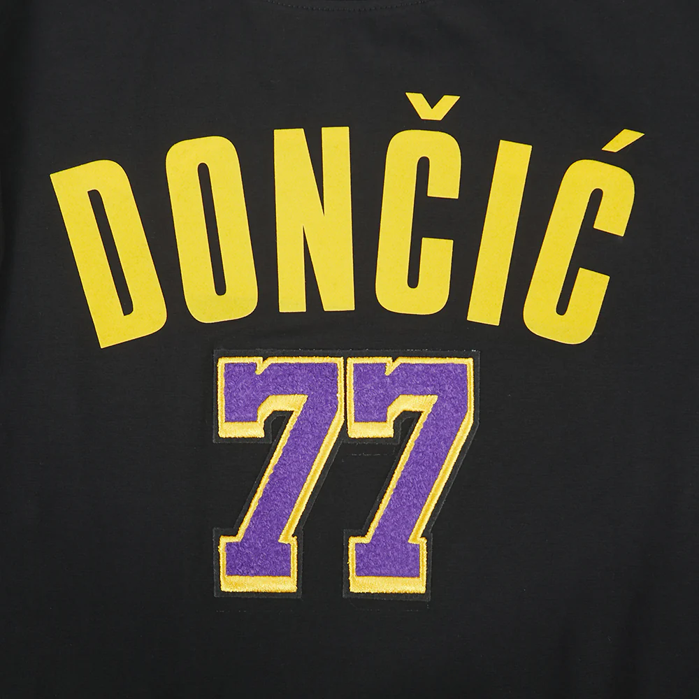 NBA LOS ANGELES LAKERS LUKA DONCIC #77 CLASSIC PNN WOMEN'S SJ SLIM FIT (BLACK) - Image 7