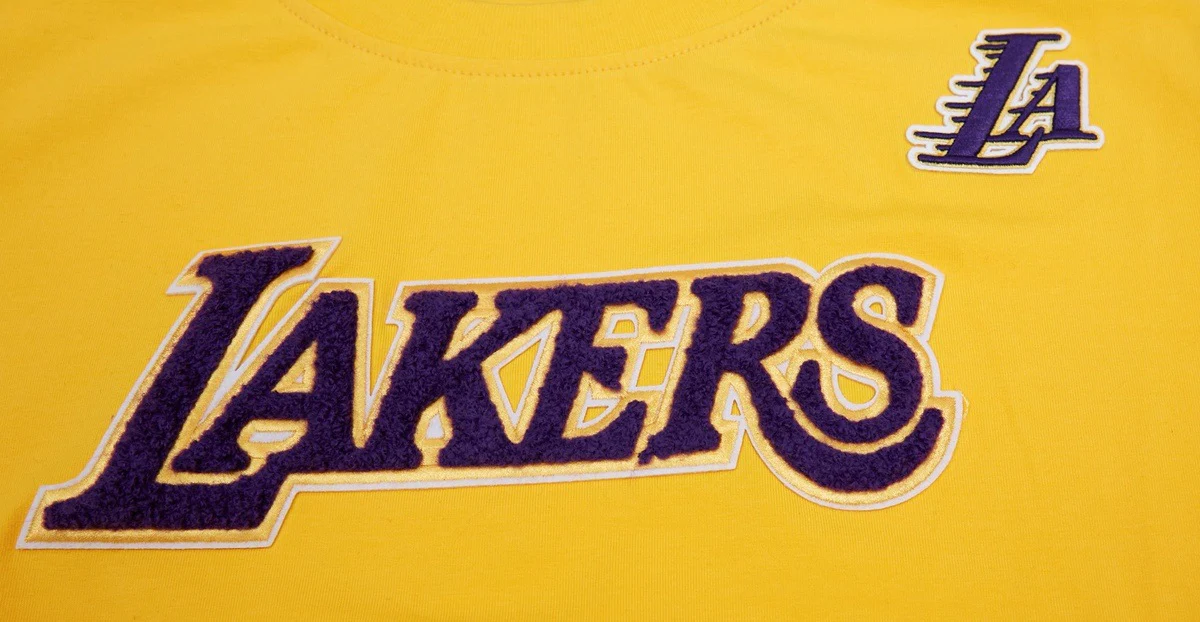 NBA LOS ANGELES LAKERS CLASSIC SHORT SLEEVE WOMEN'S SLIM FIT TEE (YELLOW) - Image 5