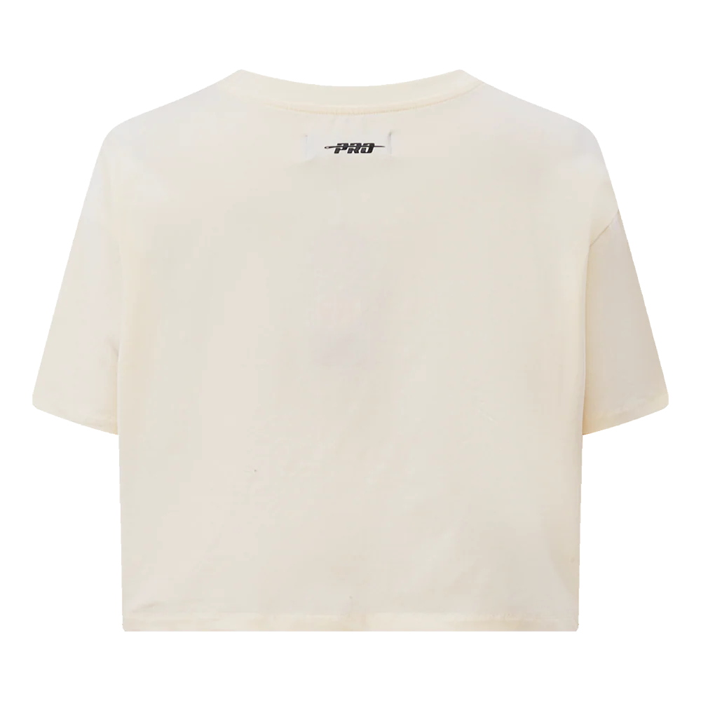 NBA LOS ANGELES LAKERS RETRO CLASSIC WOMEN'S BOXY TEE (EGGSHELL) - Image 3