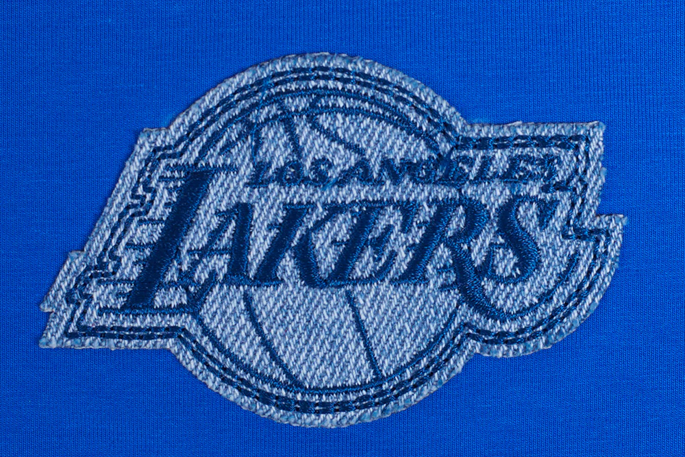 NBA LOS ANGELES LAKERS VARSITY BLUES WOMEN'S SINGLE JERSEY BOXY TEE (ROYAL BLUE) - Image 5