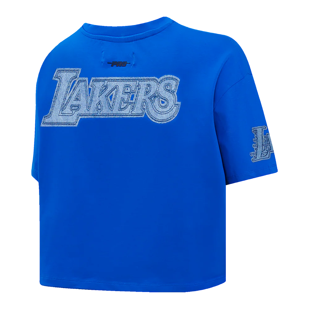 NBA LOS ANGELES LAKERS VARSITY BLUES WOMEN'S SJ BOXY TEE (ROYAL BLUE) - Image 4