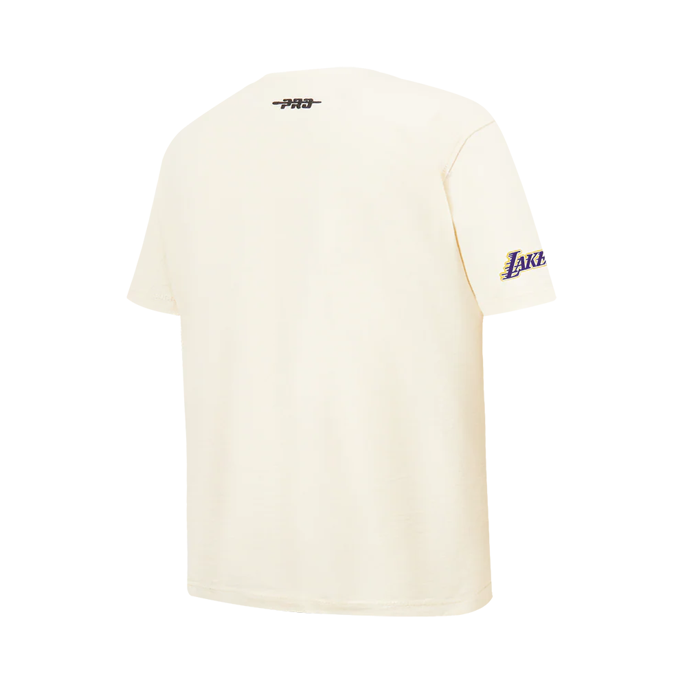NBA LOS ANGELES LAKERS RETRO CLASSIC BIG BOYS SHORT SLEEVE TEE (EGGSHELL) - Image 4