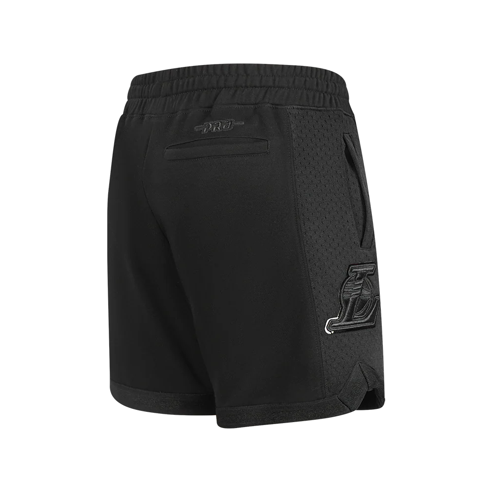 NBA LOS ANGELES LAKERS TRIPLE BLACK BIG BOY'S FLC 2.0 SHORT (JET BLACK) - Image 3