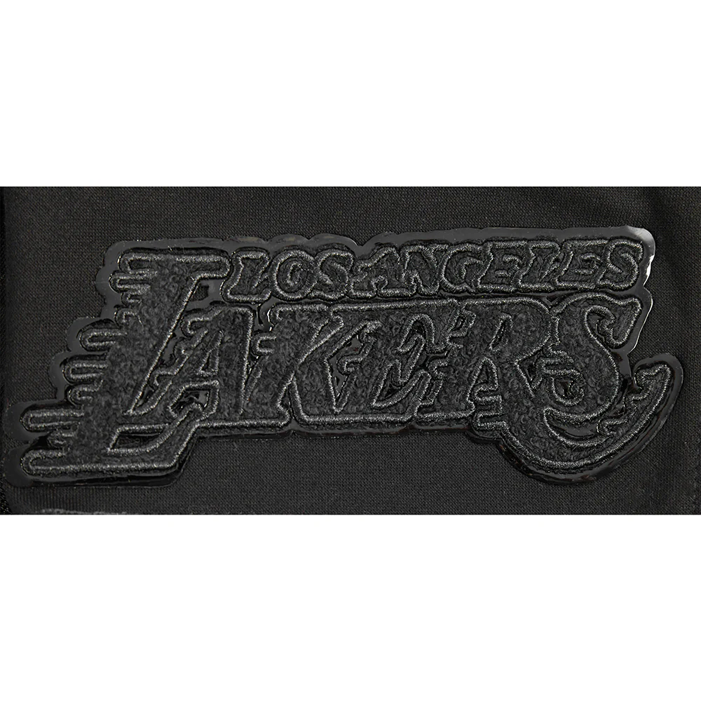 NBA LOS ANGELES LAKERS TRIPLE BLACK BIG BOY'S FLC 2.0 SHORT (JET BLACK) - Image 5