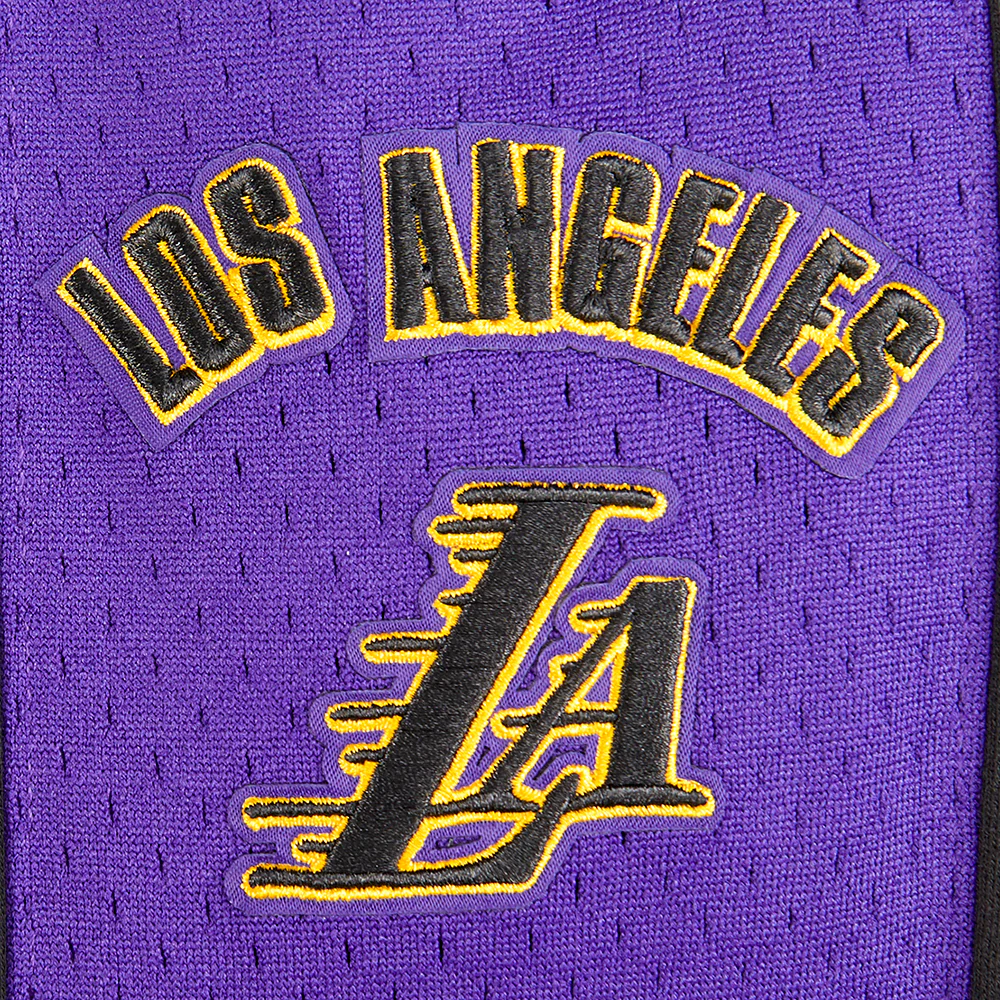 NBA LOS ANGELES LAKERS RETRO CLASSIC BIG BOYS FLEECE 2.0 SHORT (BLACK/PURPLE) - Image 8