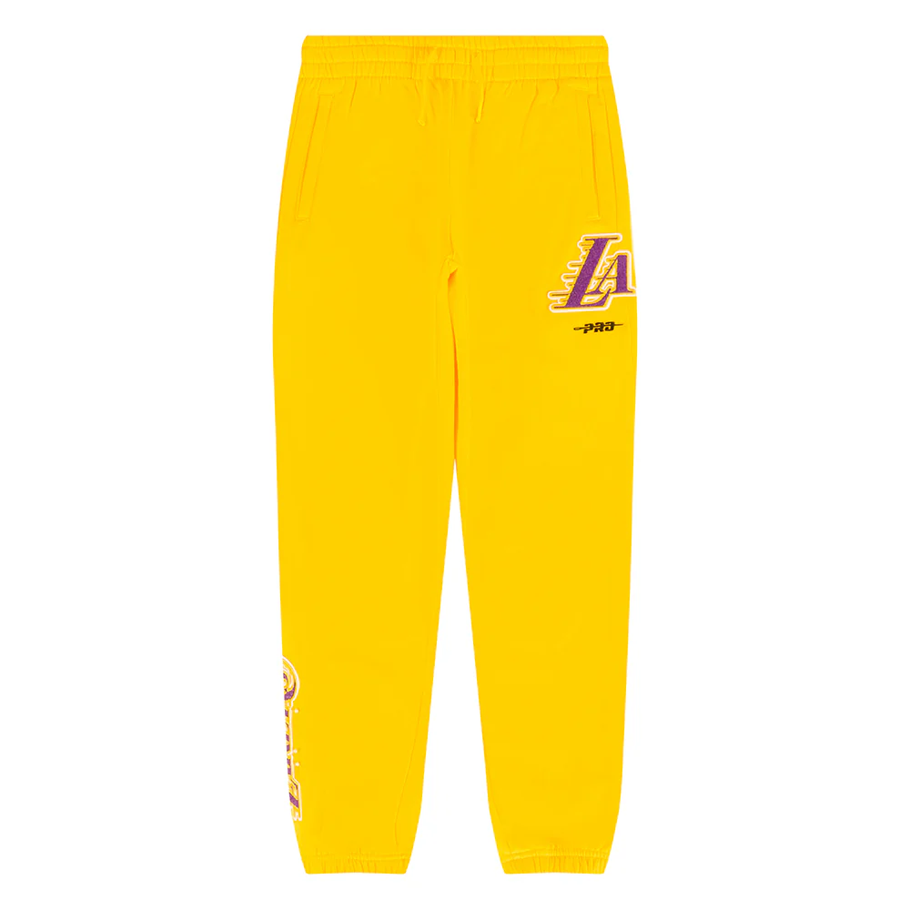 NBA LOS ANGELES LAKERS CLASSIC BIG BOYS FLC SWEATPANT (YELLOW) - Image 4
