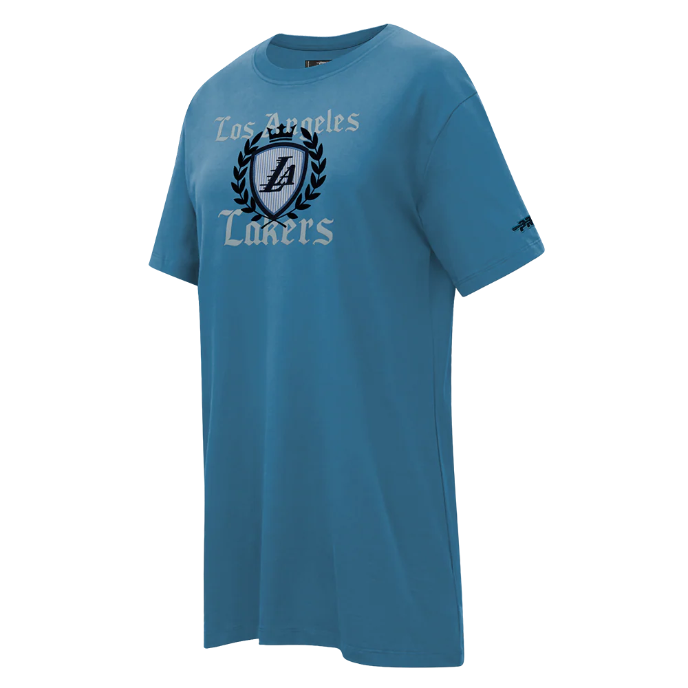 NBA LOS ANGELES LAKERS COUNTRY CLUB WOMEN'S TEE DRESS (STEEL BLUE) - Image 2