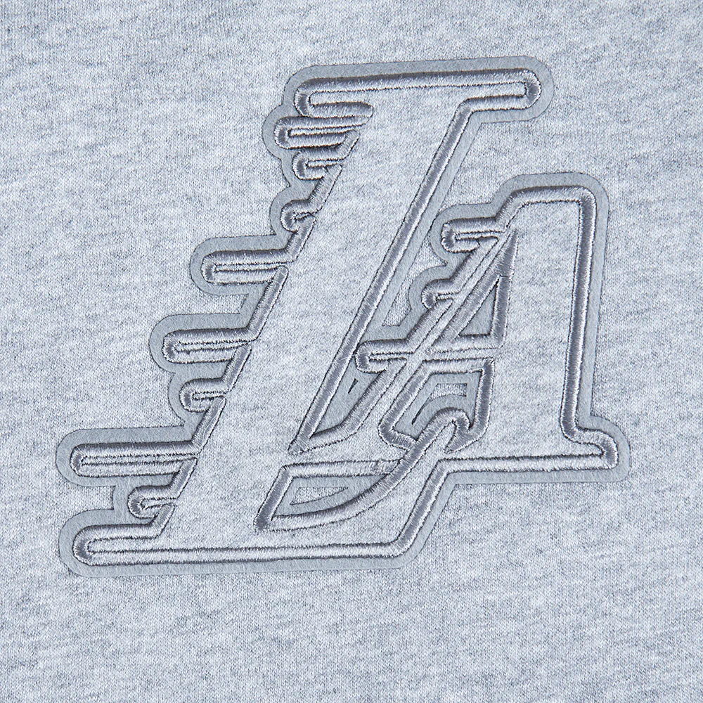 NBA LOS ANGELES LAKERS NEUTRAL BIG BOYS FLC CREWNECK (DARK HEATHER GRAY) - Image 5