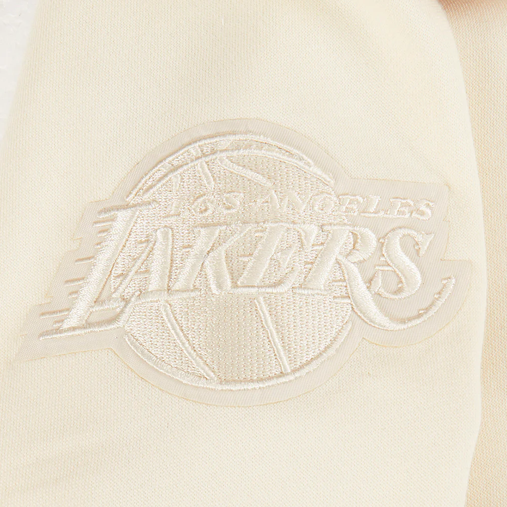 NBA LOS ANGELES LAKERS NEUTRAL BIG BOYS FLEECE CREWNECK (EGGSHELL) - Image 4