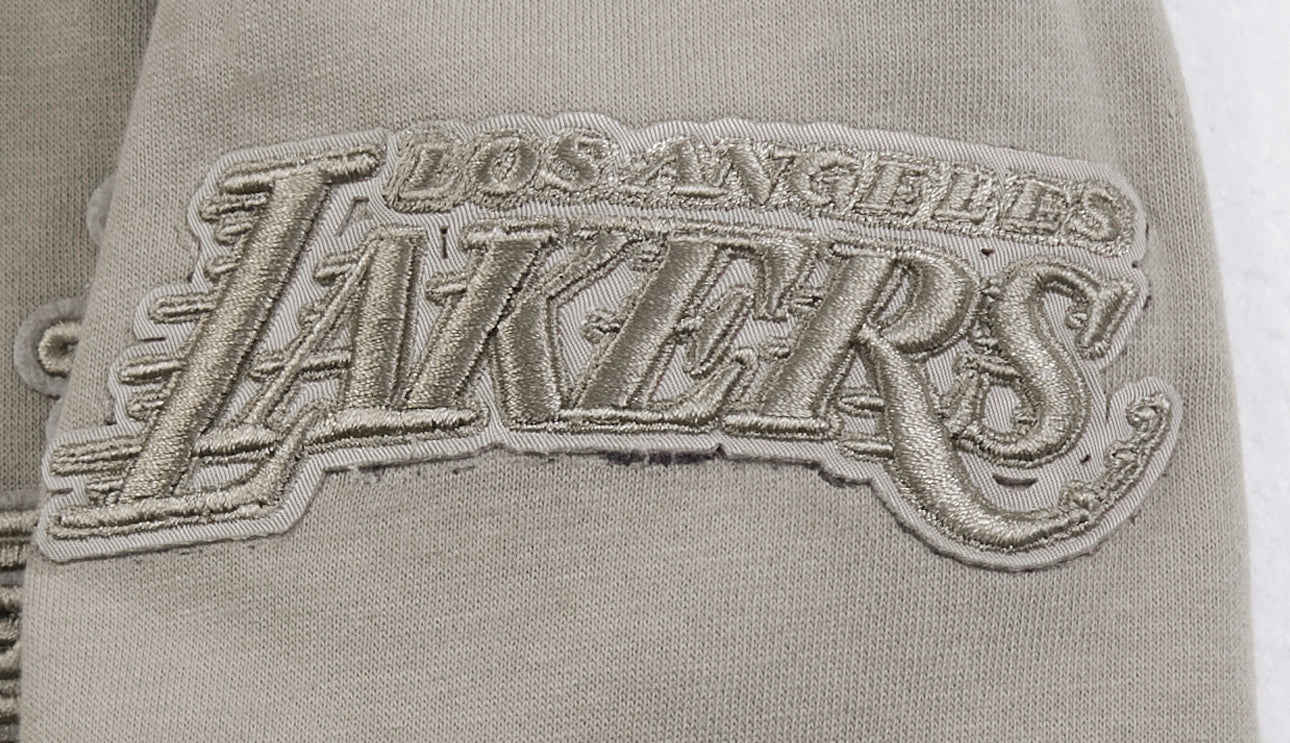 NBA LOS ANGELES LAKERS NEUTRAL BIG BOYS FLEECE PULLOVER HOODIE (TAUPE) - Image 4