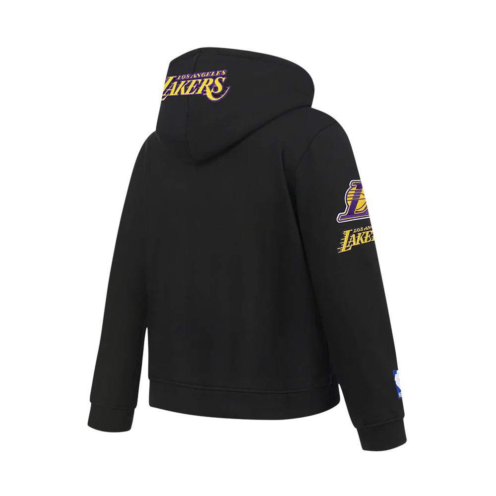 NBA LOS ANGELES LAKERS LEBRON JAMES #23 CLASSIC PNN BIG BOY'S FLEECE PO (BLACK) - Image 6