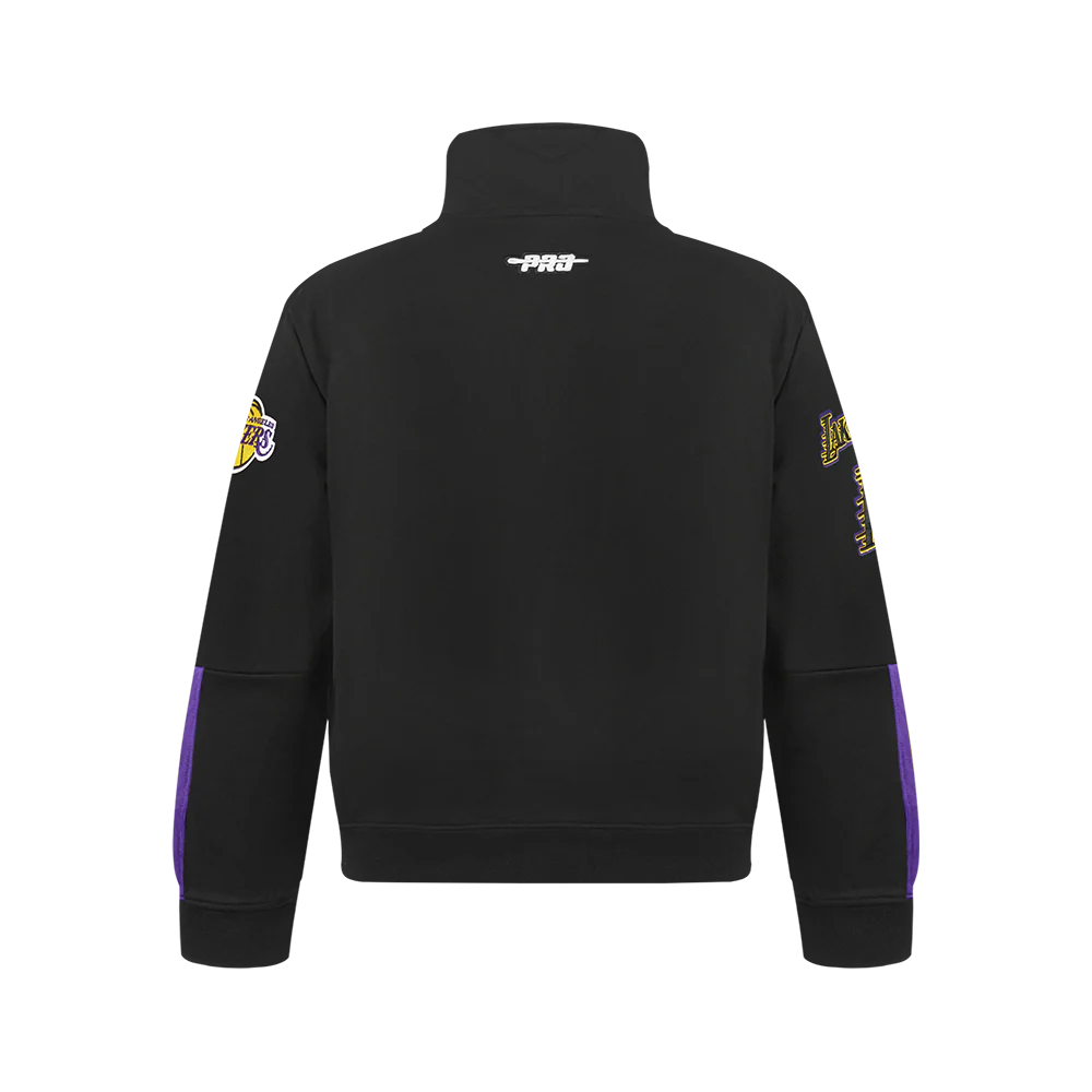NBA LOS ANGELES LAKERS CLASSIC BIG BOY'S TRACK JACKET (BLACK/PURPLE) - Image 3