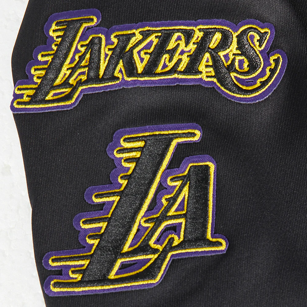NBA LOS ANGELES LAKERS CLASSIC BIG BOY'S TRACK JACKET (BLACK/PURPLE) - Image 8