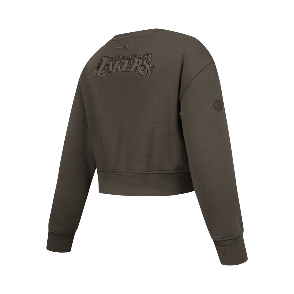 NBA LOS ANGELES LAKERS NEUTRAL BIG GIRLS FLC CREWNECK (DARK TAUPE) - Image 4