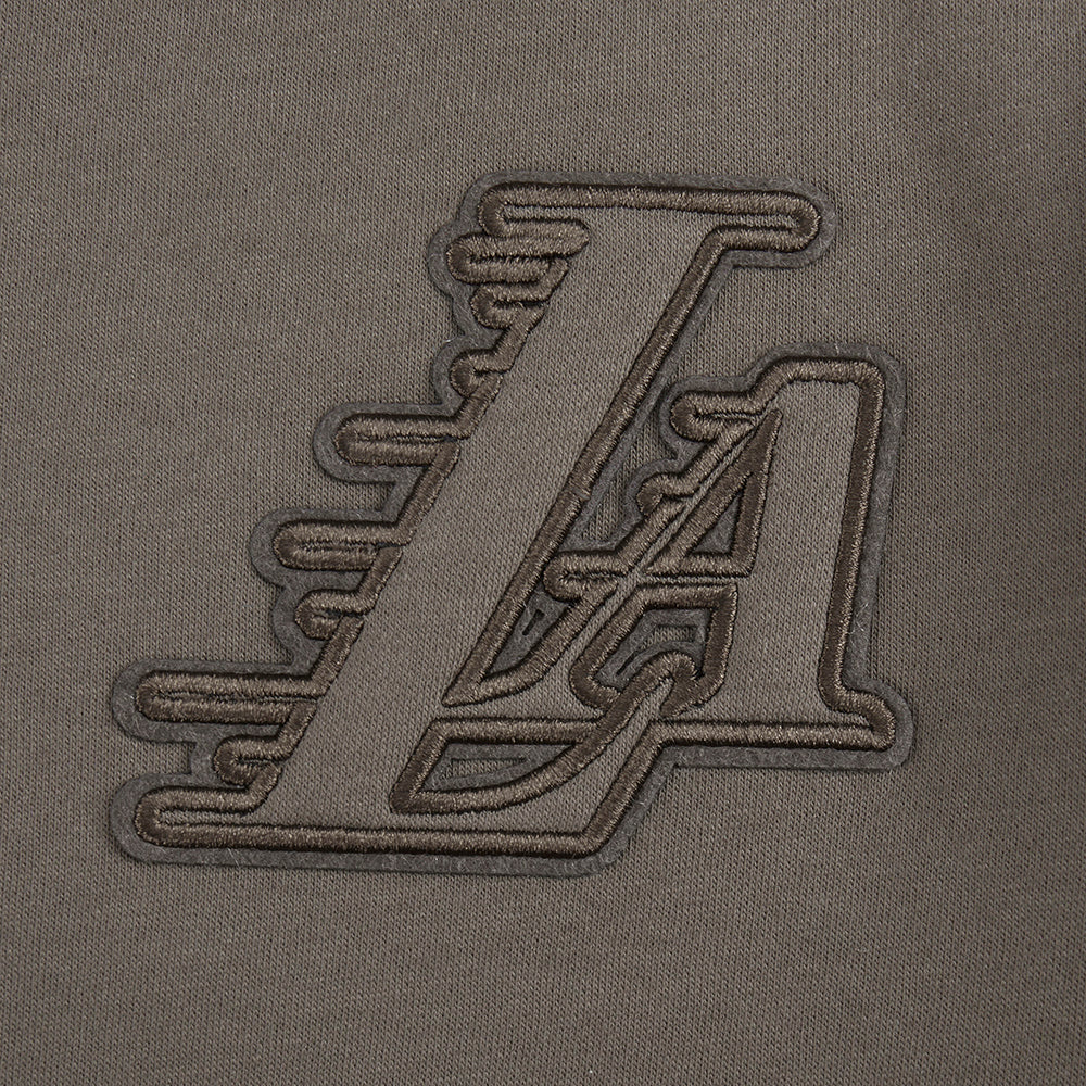 NBA LOS ANGELES LAKERS NEUTRAL BIG GIRLS FLC CREWNECK (DARK TAUPE) - Image 6