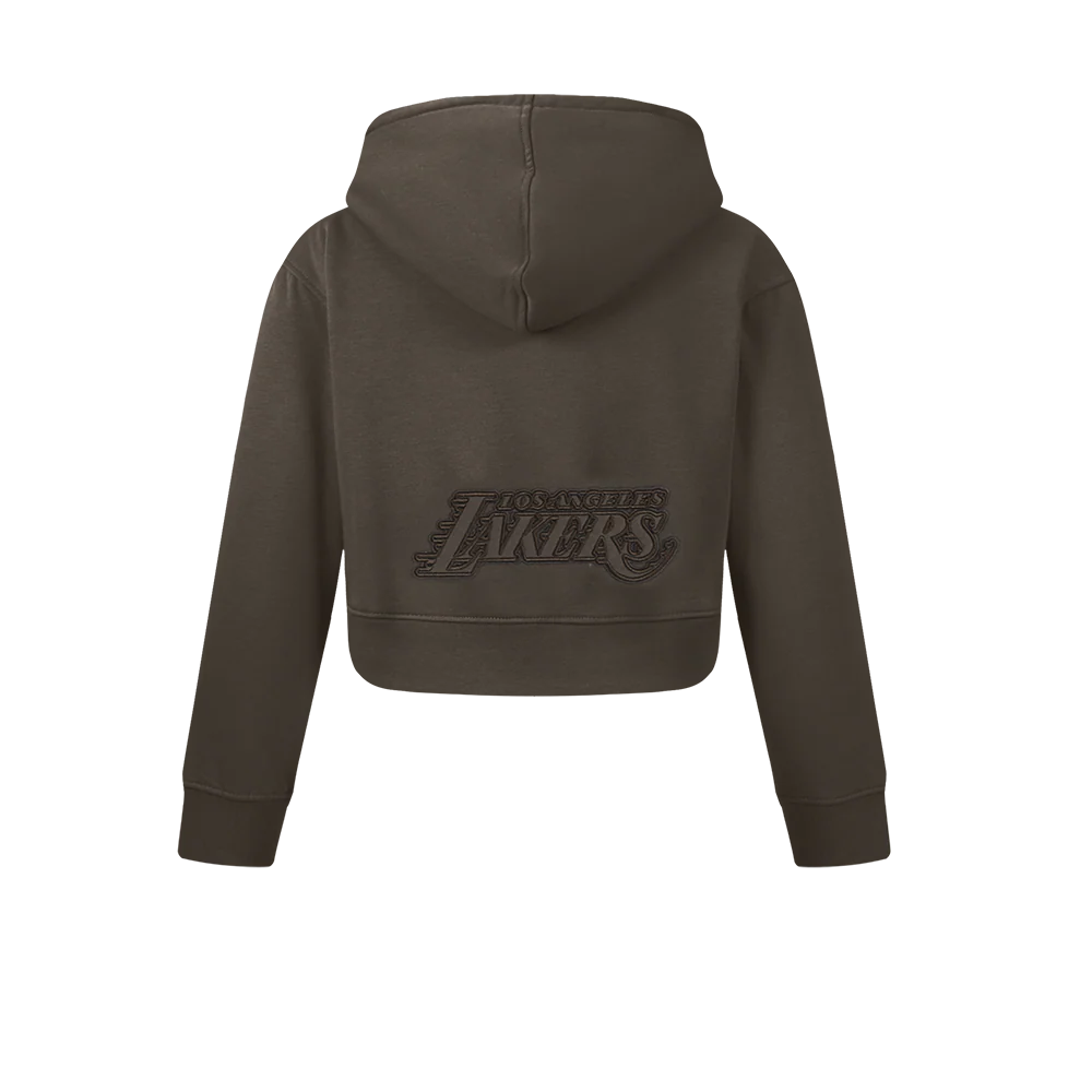 NBA LOS ANGELES LAKERS NEUTRAL BIG GIRLS FLC PO HOODIE (DARK TAUPE) - Image 3