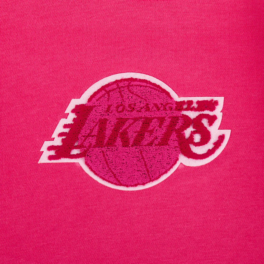NBA LOS ANGELES LAKERS TRIPLE PINK BIG GIRLS FLC PO HOODIE (BEETROOT PURPLE) - Image 5